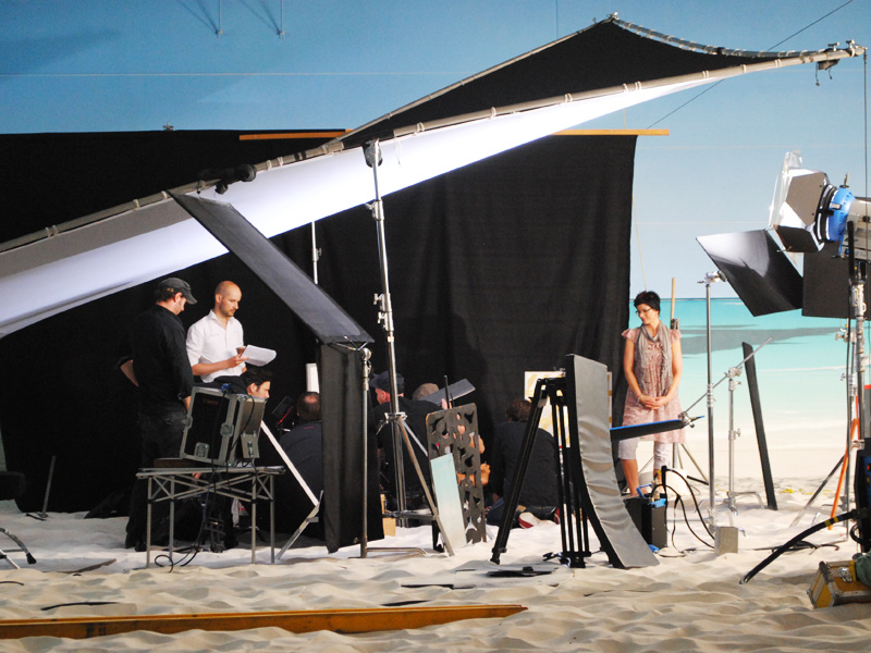 Produktion am Strand